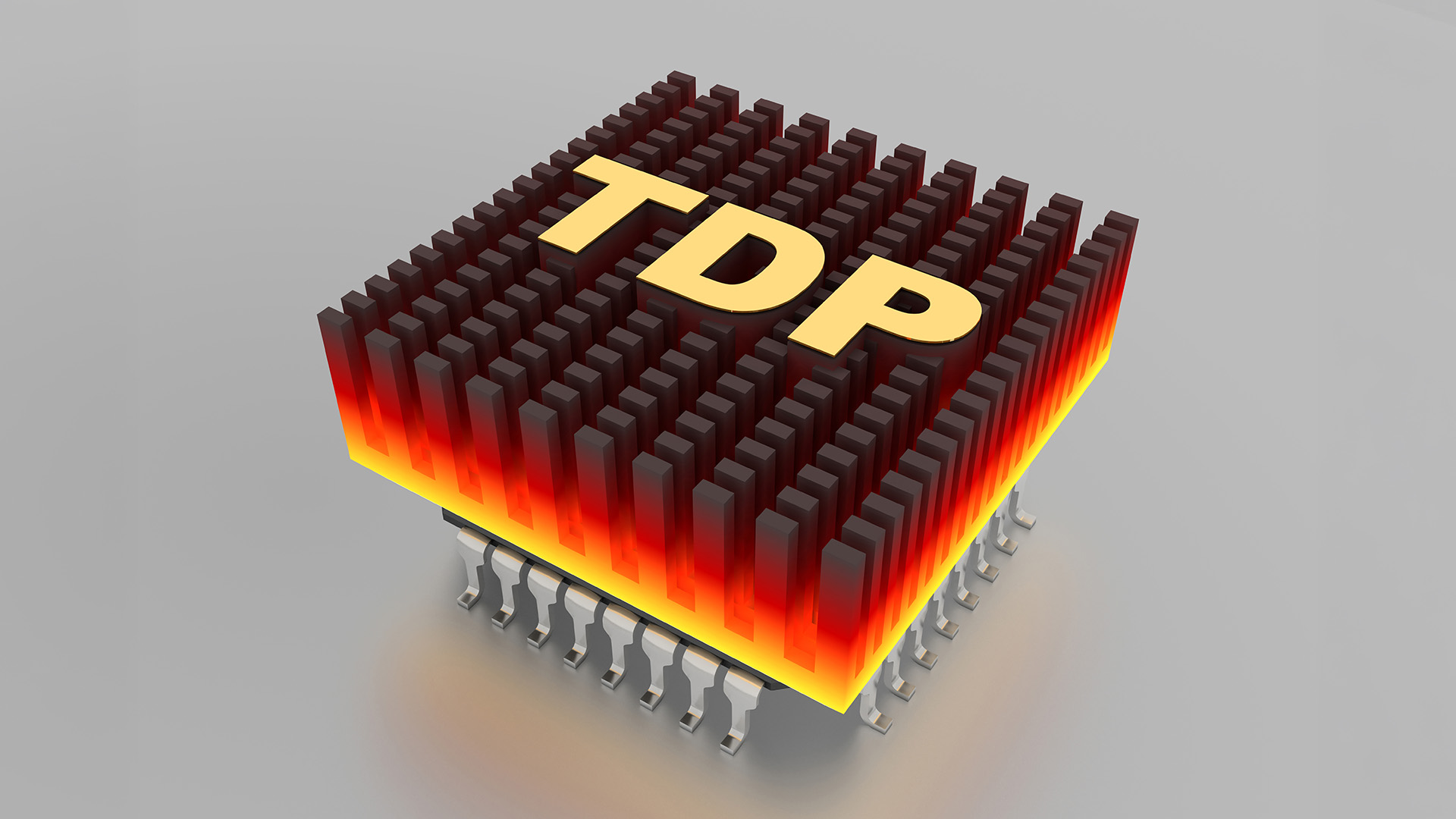 A graphic illustration showing processor thermal design power concept.