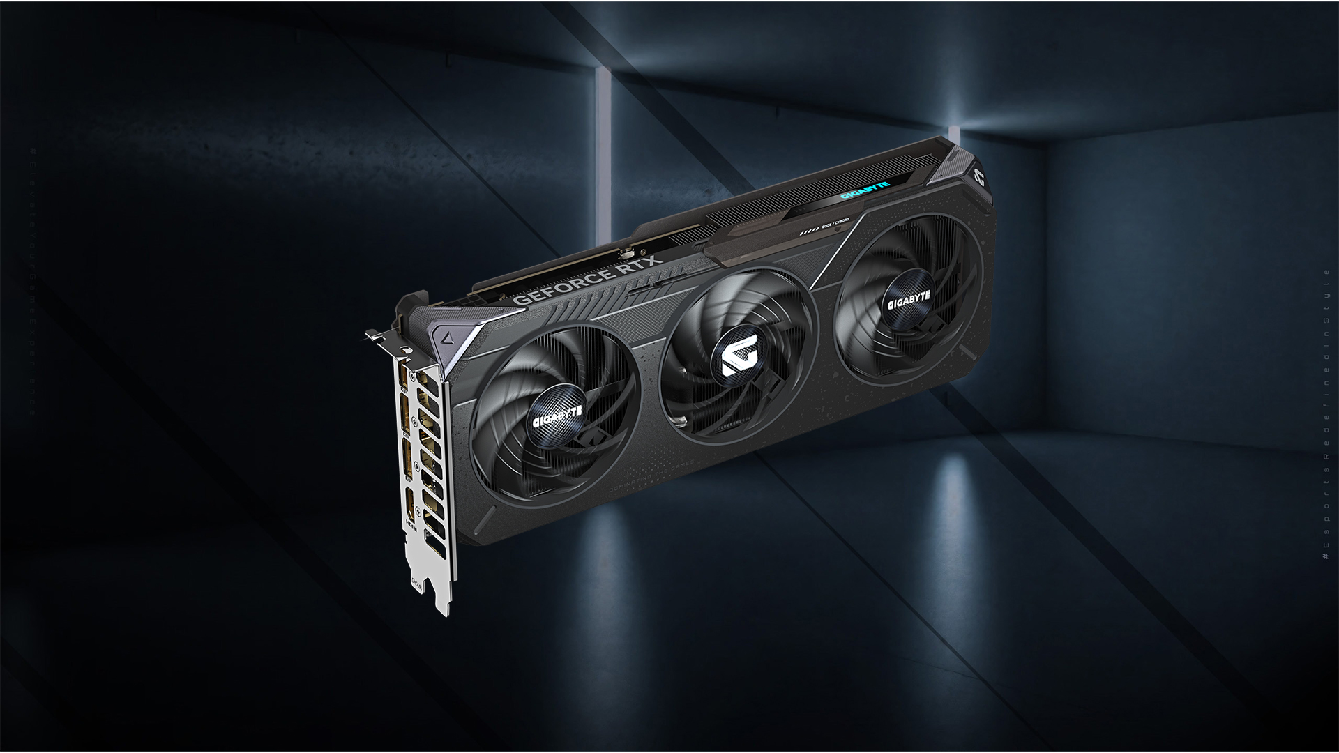Gigabyte GeForce RTX 5060 graphics card with triple fans.