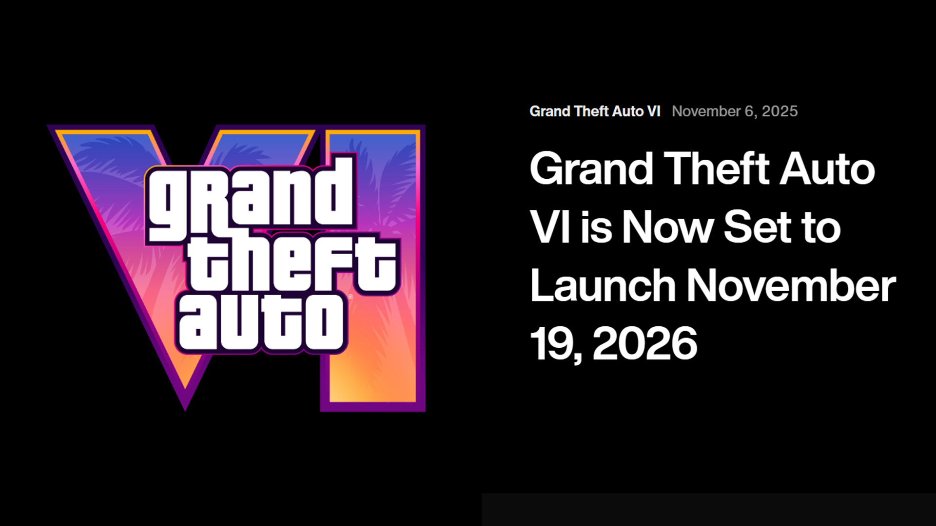 GTA 6 Live Updates: Release Date, Gameplay & News